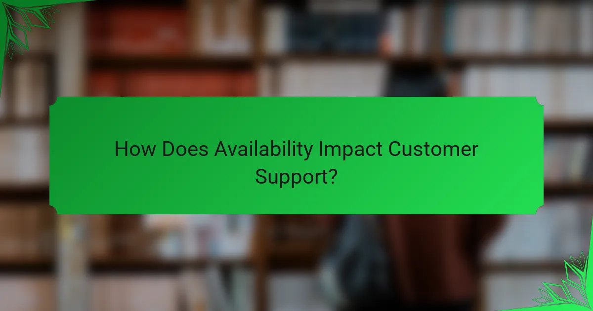 How Does Availability Impact Customer Support?
