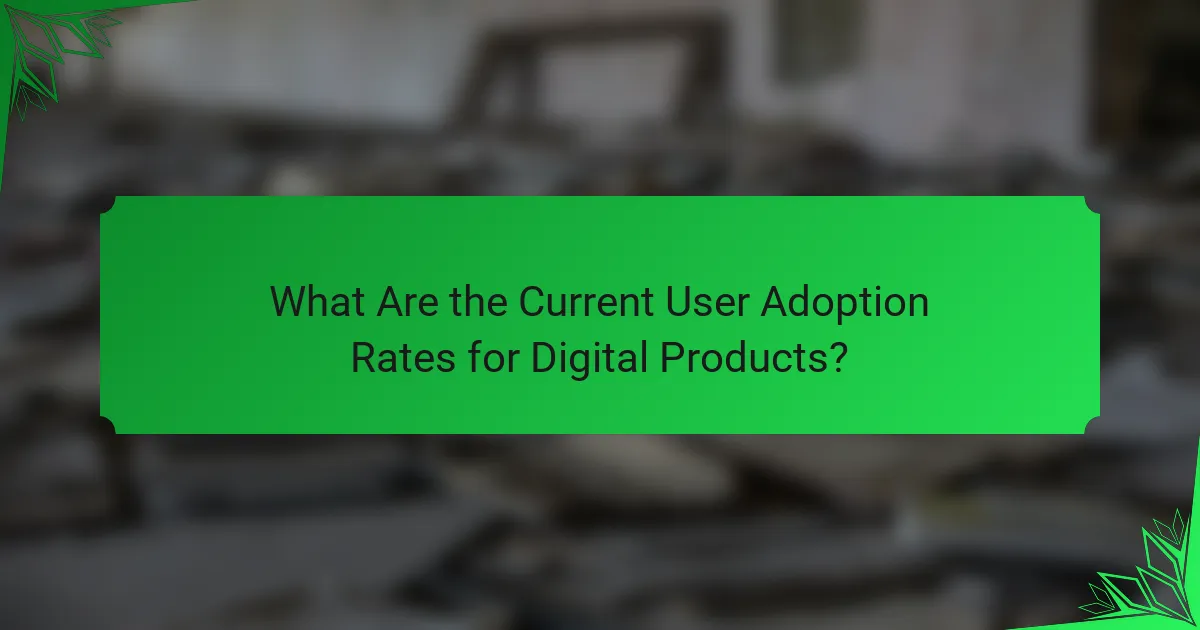 What Are the Current User Adoption Rates for Digital Products?